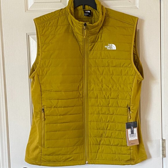 The North Face Canyonlands Hybrid Slim Fit Full Zip Puffer Vest Mineral Gold